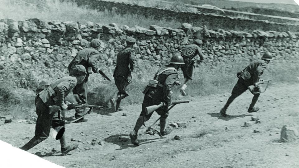 Soldats républicains à La Granjuela sur le front de Cordoue. Espagne, juin 1937, Photo Gerda Taro