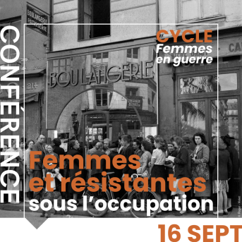 Visuel de la conférence Femmes et résistantes sous l'occupation