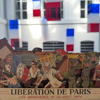 Diorama « La Libération de Paris » illustré par Roland Forgues