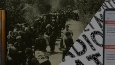 à gauche : radio et photo d'archive / à droite : photo de smartphone