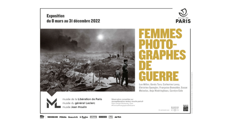 Affiche de l'exposition "Femmes photographes de guerre"
