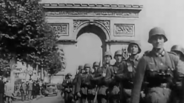 aperçu d'une vidéo d'archive de l'INA : les allemands à Paris