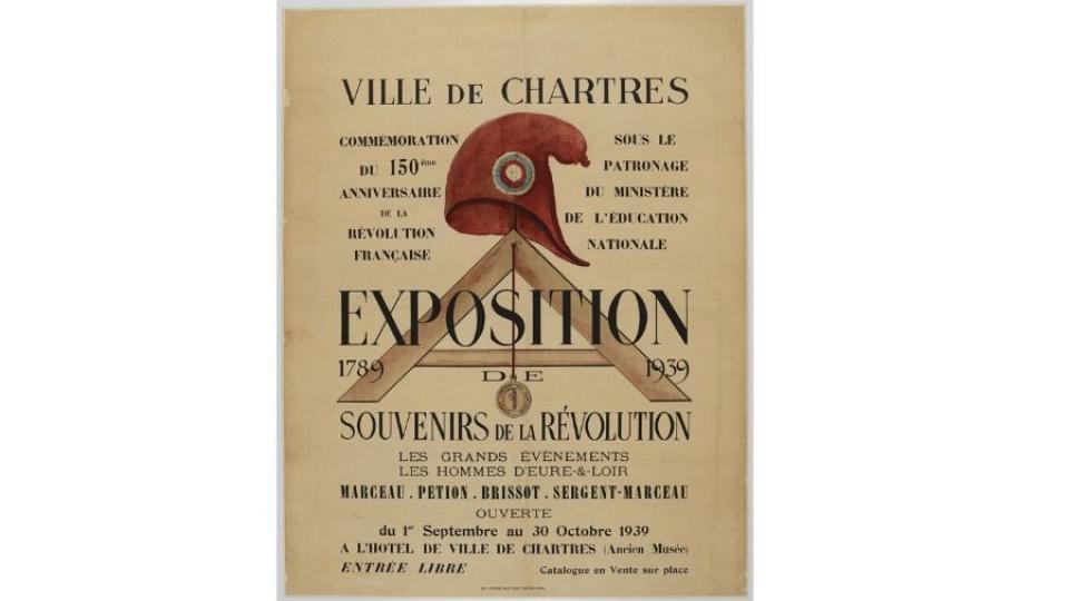 Affiche dessinée par Jean Moulin pour les célébrations des 150 ans de la Révolution française.