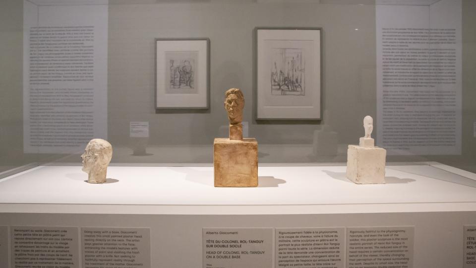Vue de l'expoqition "Rol-Tanguy par Giacometti"